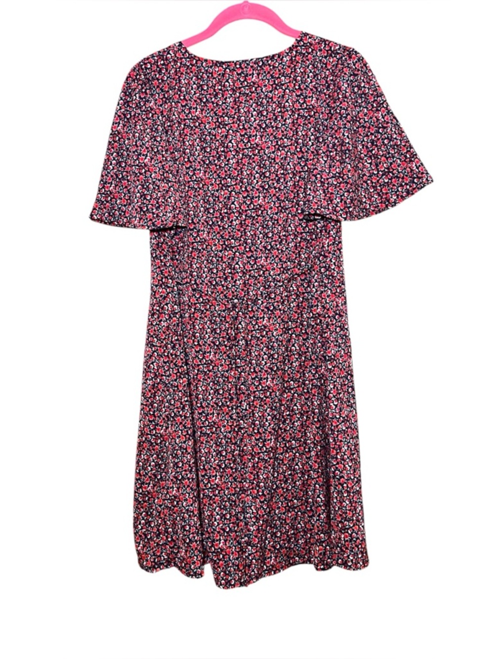 Things Between Ara Mini Dress NWT Red Black L 90’s Floral Boho - Picture 5 of 7
